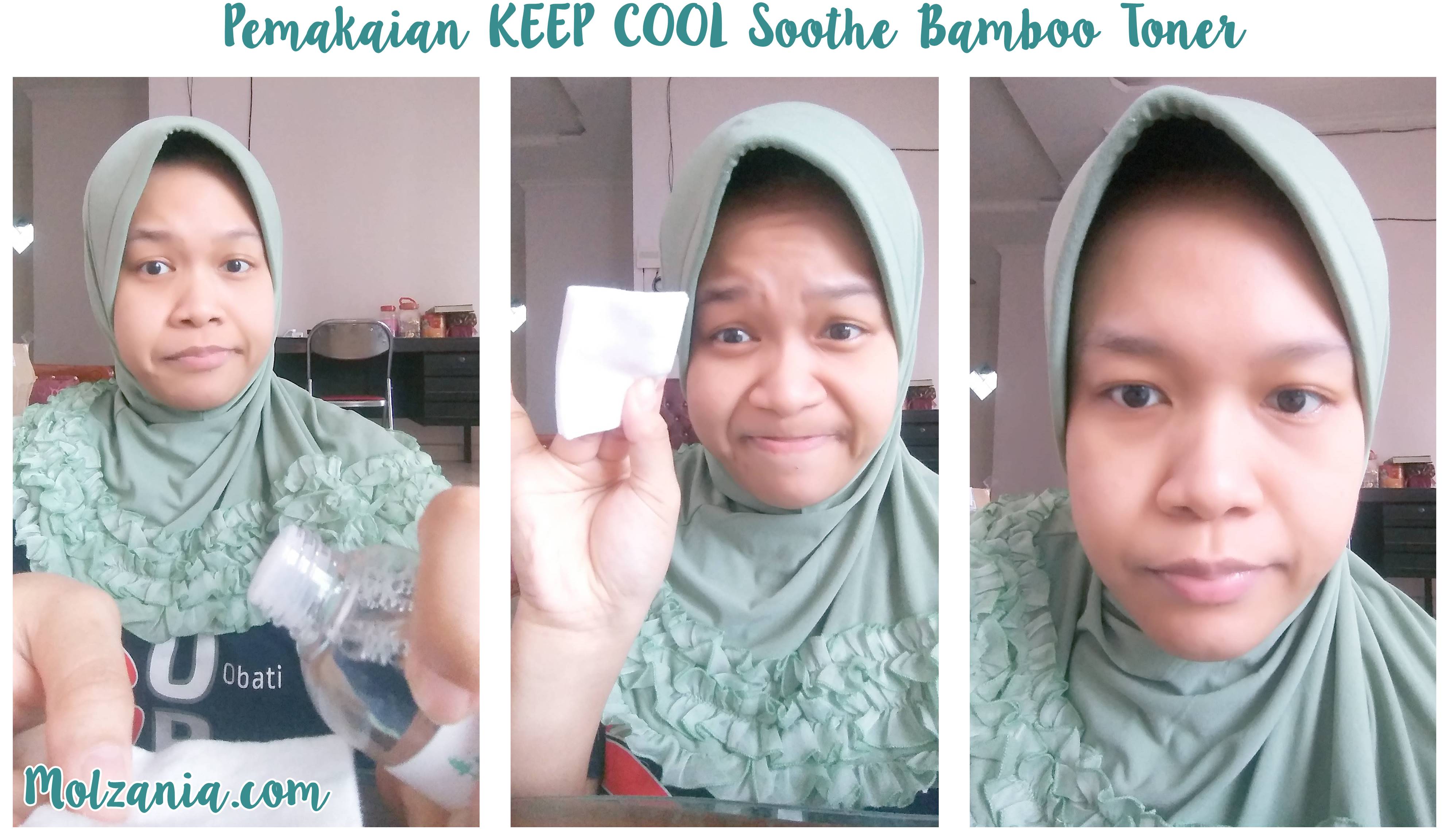 Pemakaian KEEP COOL Soothe Bamboo Toner