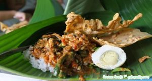 nasi pecel bledek nganjuk