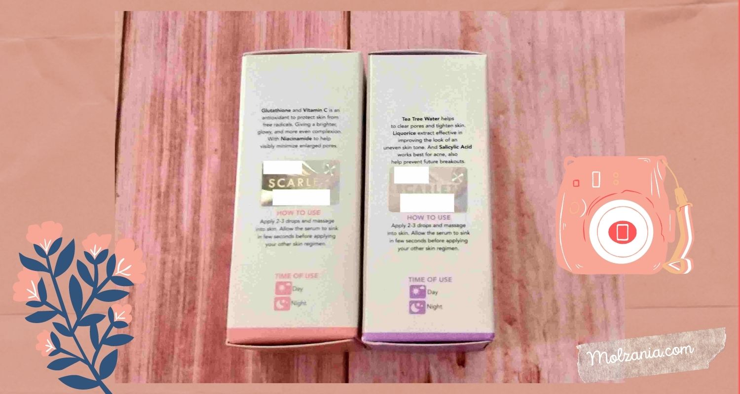hologram pada kemasan produk scarlett whitening serum
