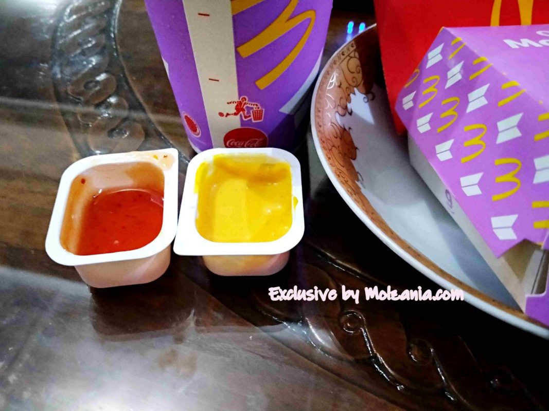 penampakan saus sweet chili dan saus cajun