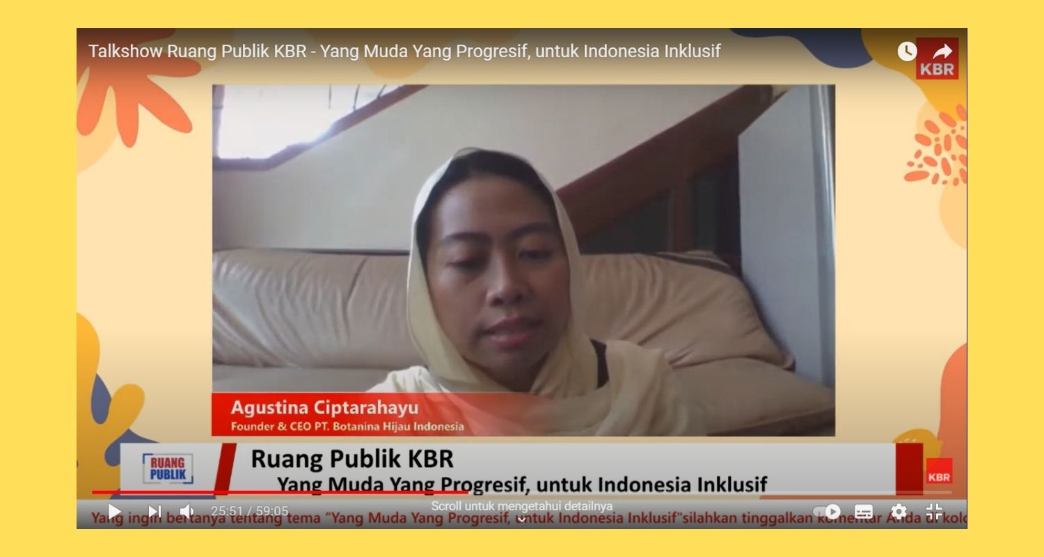 Ibu Agustina Ciptarahayu, founder & CEO PT. Botanina