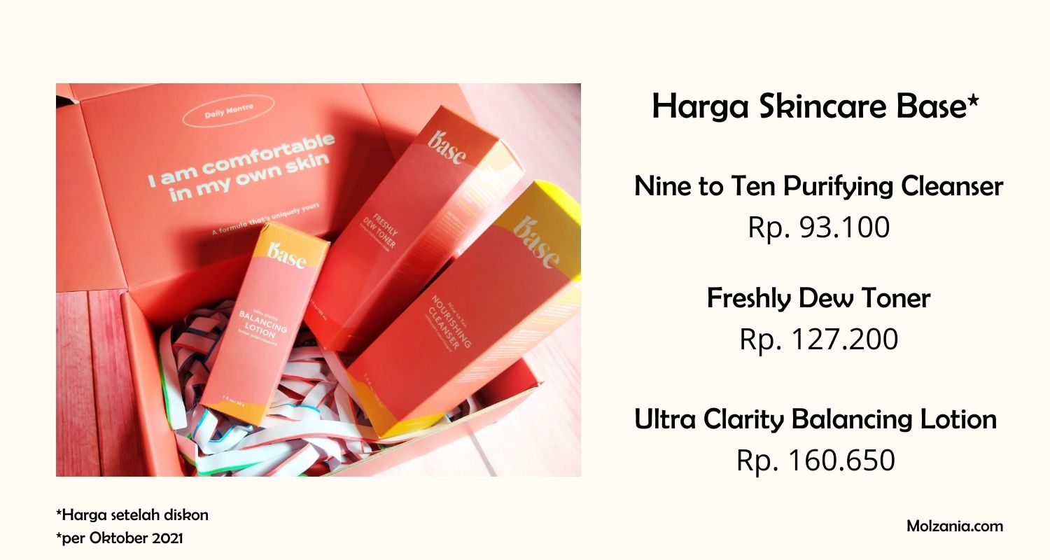 Harga Skincare BASE per Oktober 2021