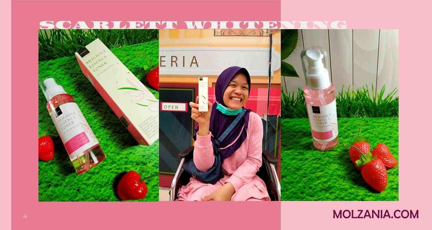 penampakan scarlett whitening essence toner brightly