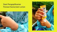 tekstur sunscreen lotion yang mudah meresap