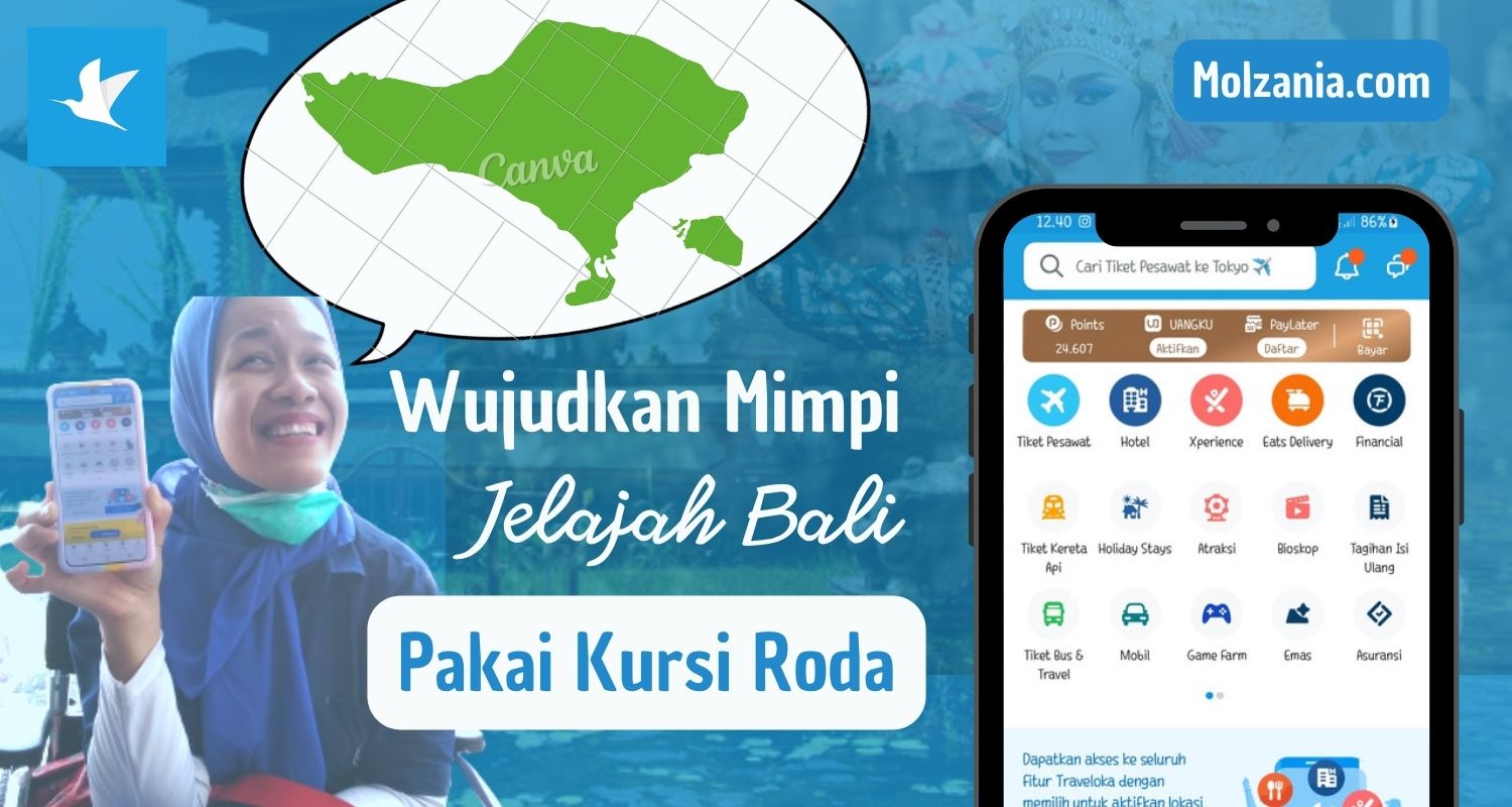 Bersama Teman Hidup Traveloka, Jelajah Bali Pakai Kursi Roda