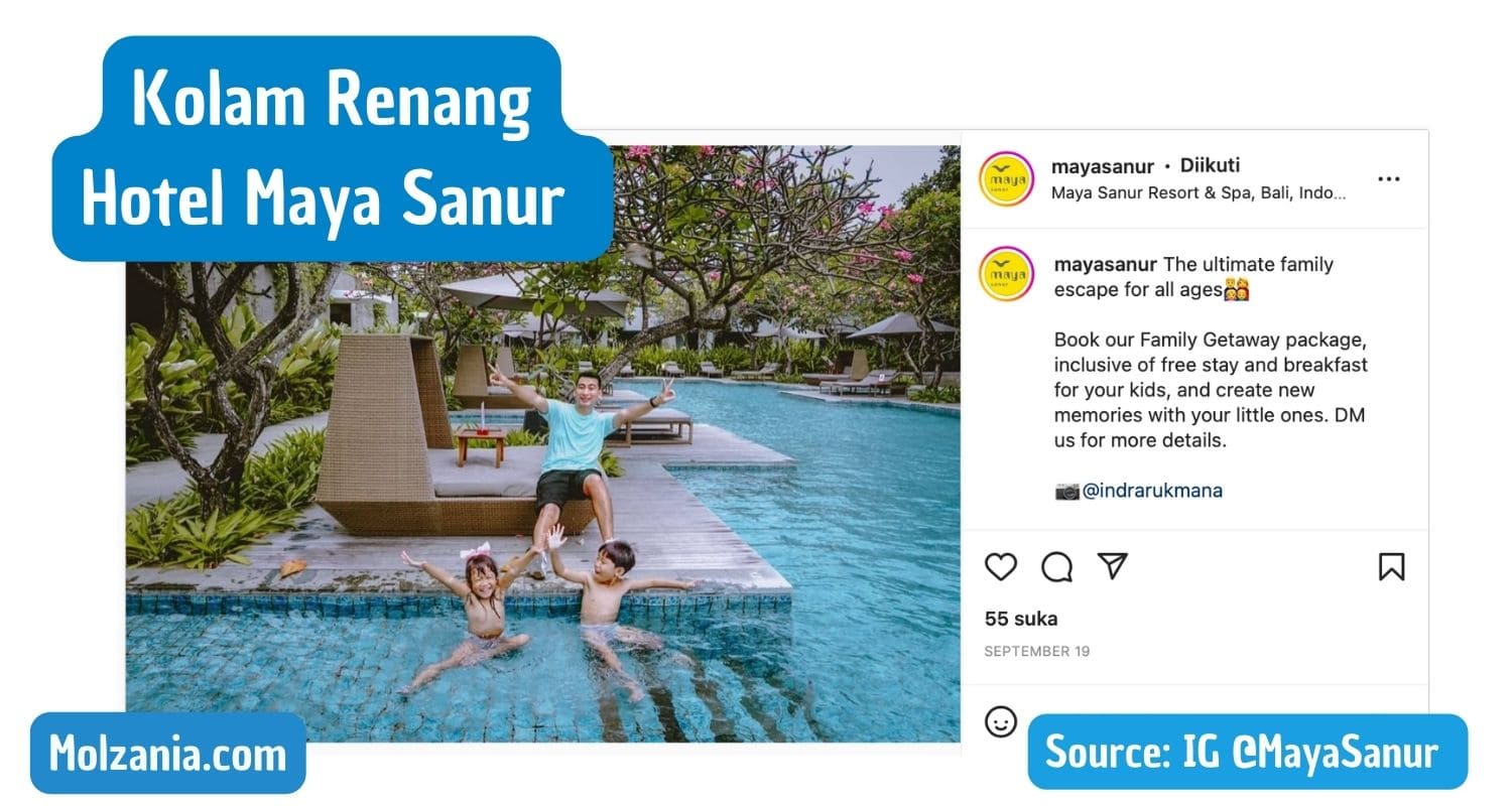 Kolam renang hotel maya sanur