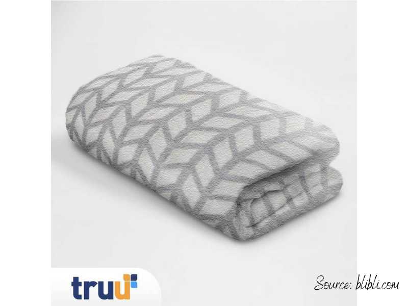 TRUU Soft Blanket Geometric Grey TRTB42